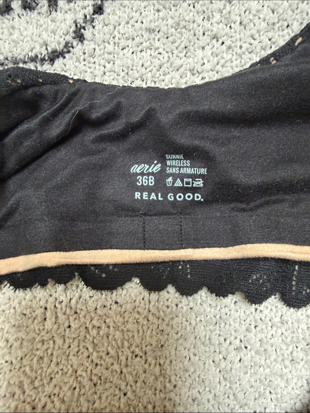 aerie Grey, Black and Nude Wireless Bralettes - set of 3, 36B - Picture 4 of 10